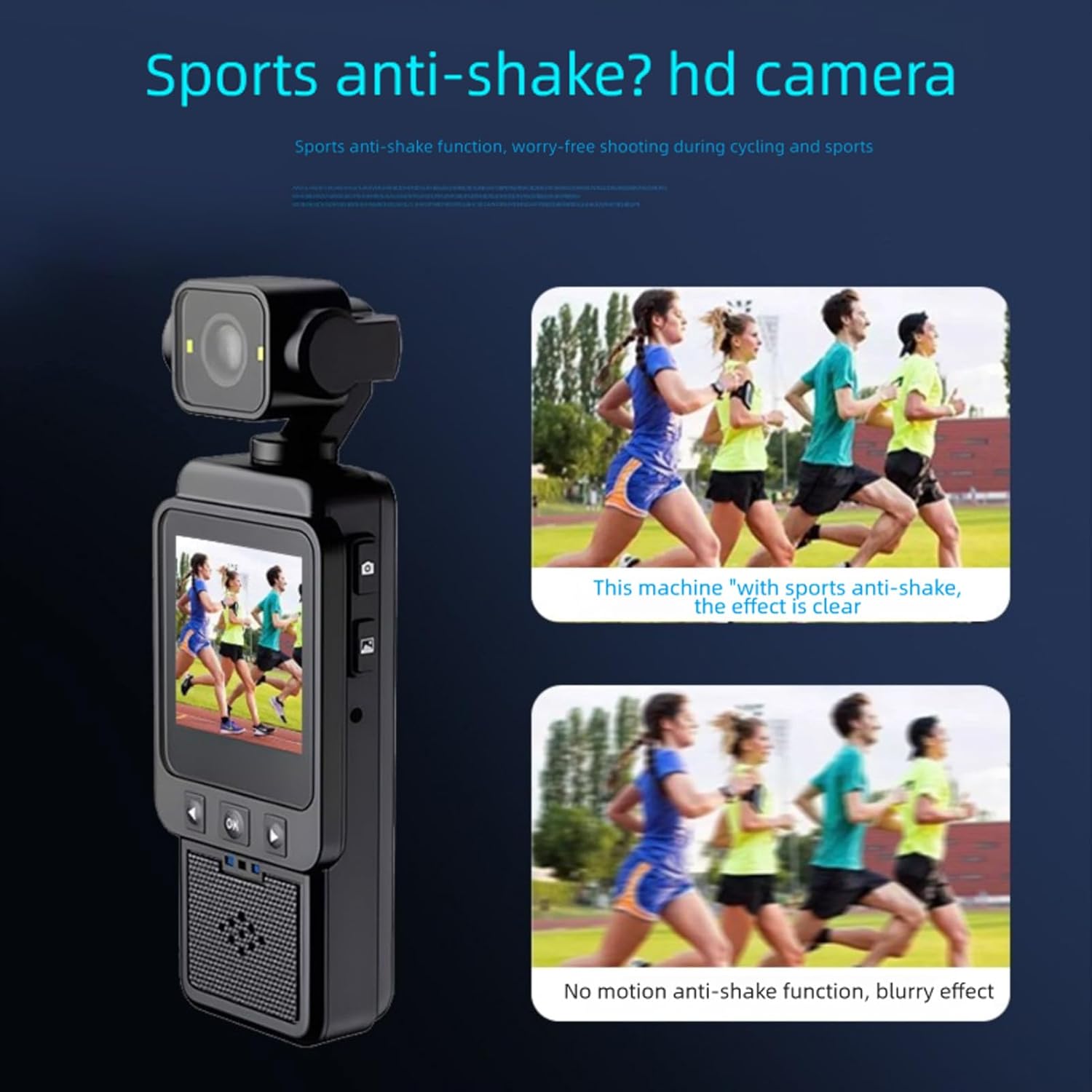 Handheld 180° Portable Action Camera