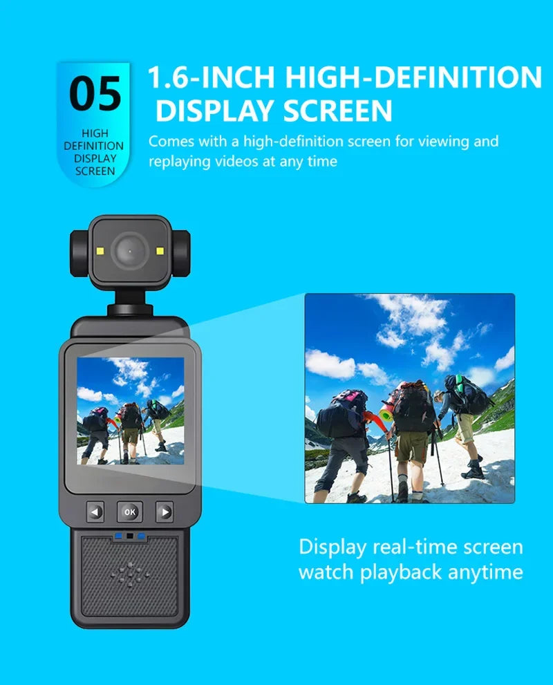 Handheld 180° Portable Action Camera
